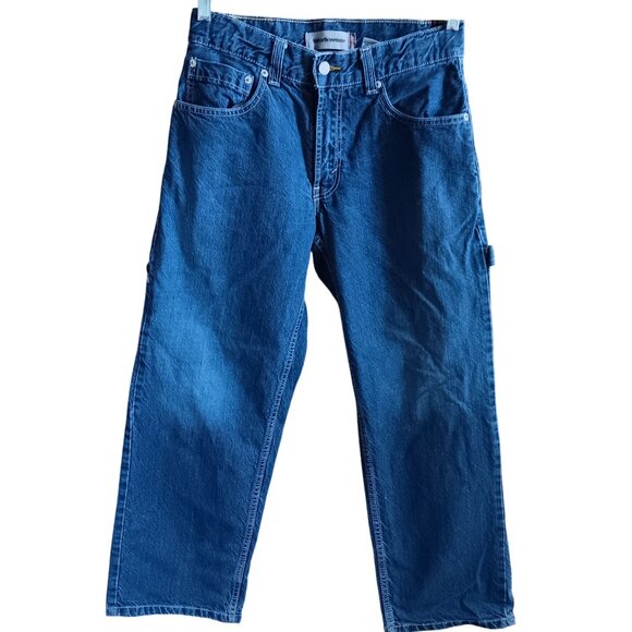 Vintage Y2K Carpenter Jeans Levis 29x28 Workwear Denim Red Tab Boys 16 Baggy - Picture 1 of 9